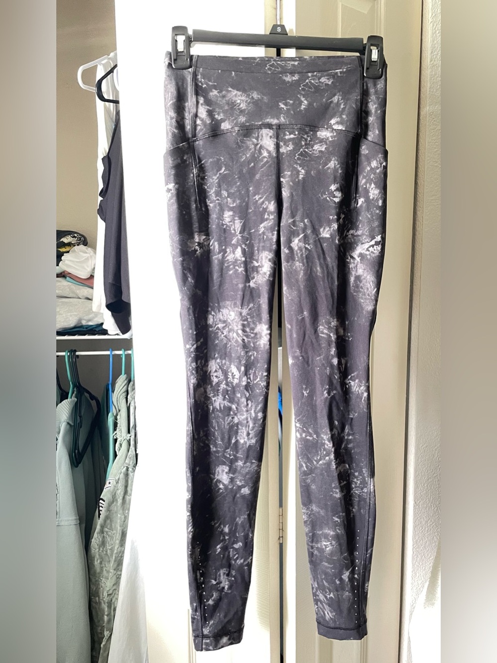 lululemon athletica Black Marble Print High-Rise Leggings